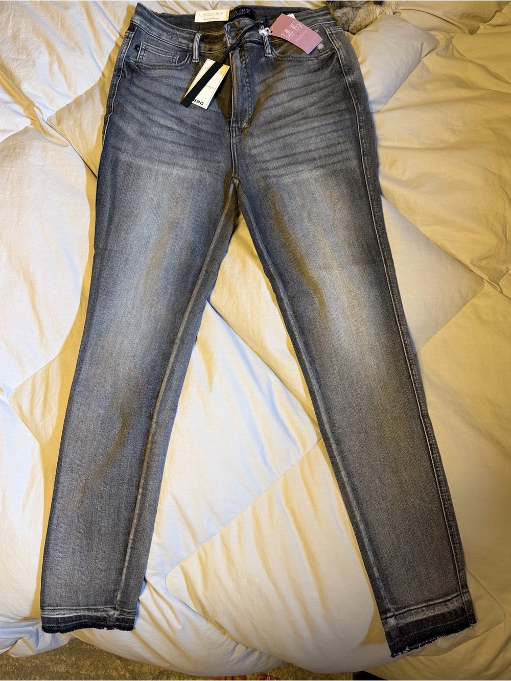 Judy Blue Women's Grey Skinny Jeans - Faded Charcoal Wash